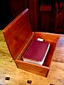 Open Lid With Well Worn Bible